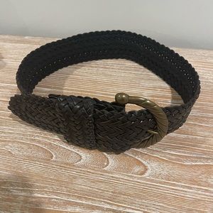Club Monaco wide woven black belt